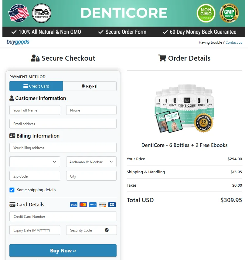 Ikaria Lean Belly Juice denticore-secure-checkout-page